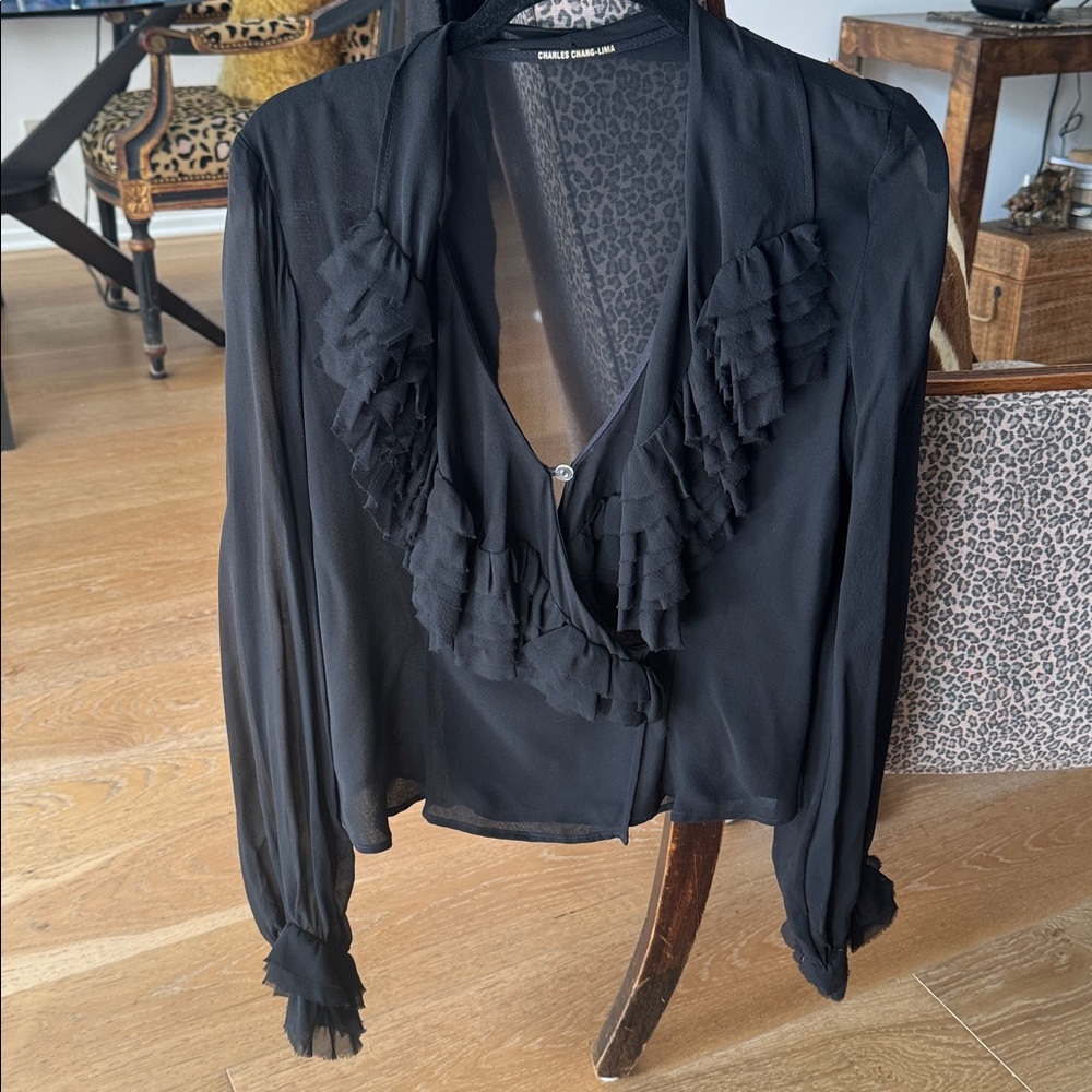 Sheer silk blouse